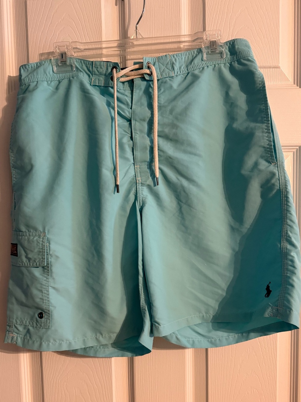 Polo Ralph Lauren Men’s Swim Trunks XL Aqua Blue Cargo Board Shorts